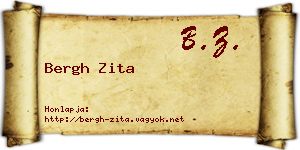 Bergh Zita névjegykártya
